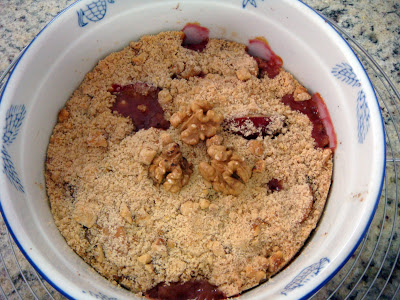 CRUMBLE DE AMEIXAS OU PÊSSEGOS