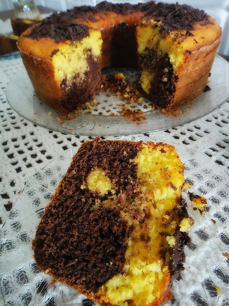 BOLO DE MARACUJÁ COM CHOCOLATE MARMORIZADO - Criar no Dia a Dia