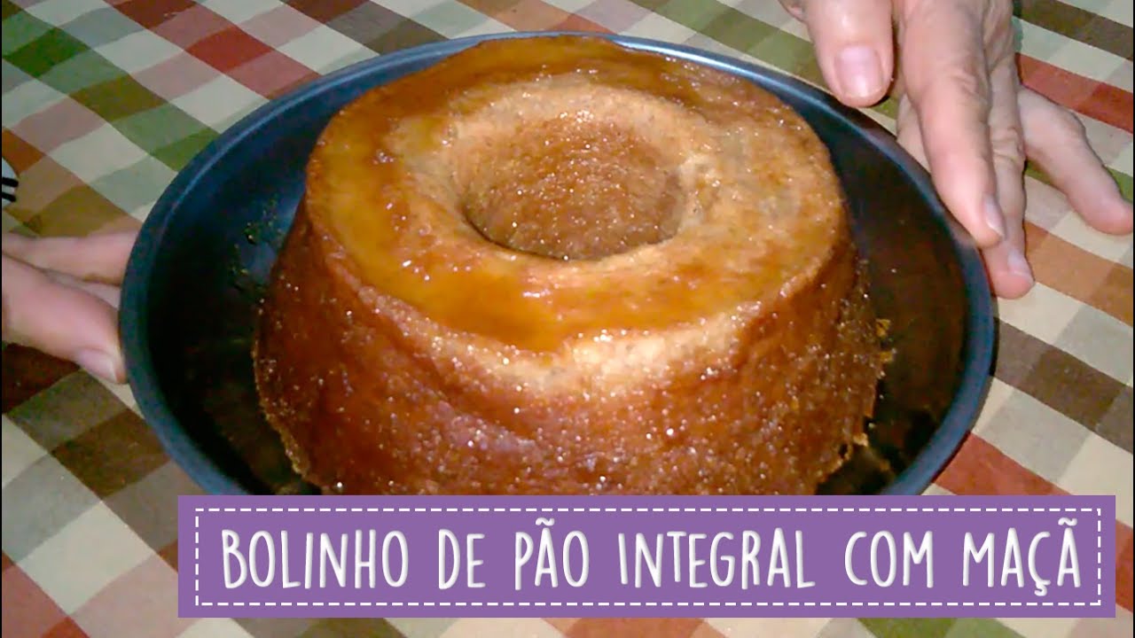 Bolinho de pão integral com maçã