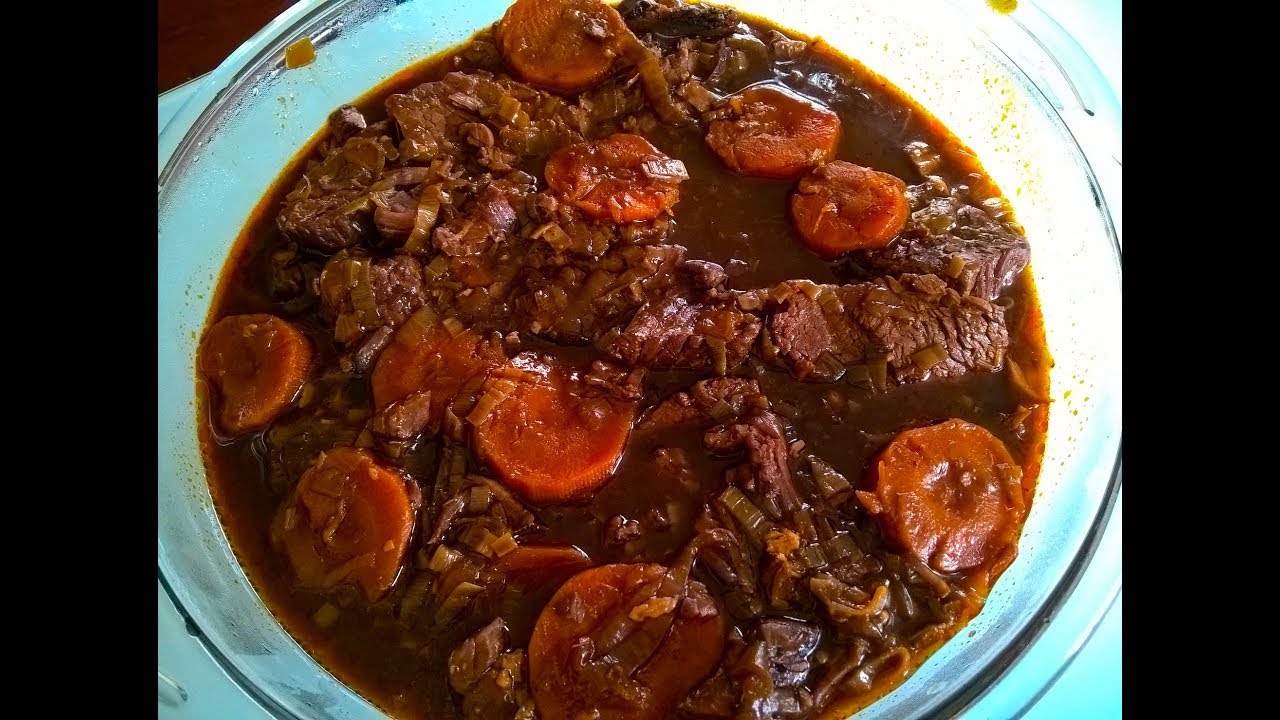 Carne com Cerveja Preta