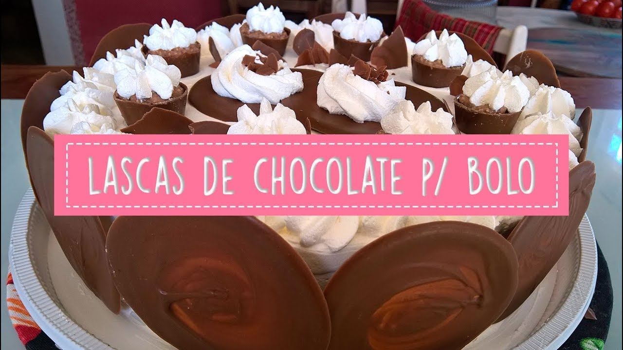 Lascas de Chocolate para Bolo