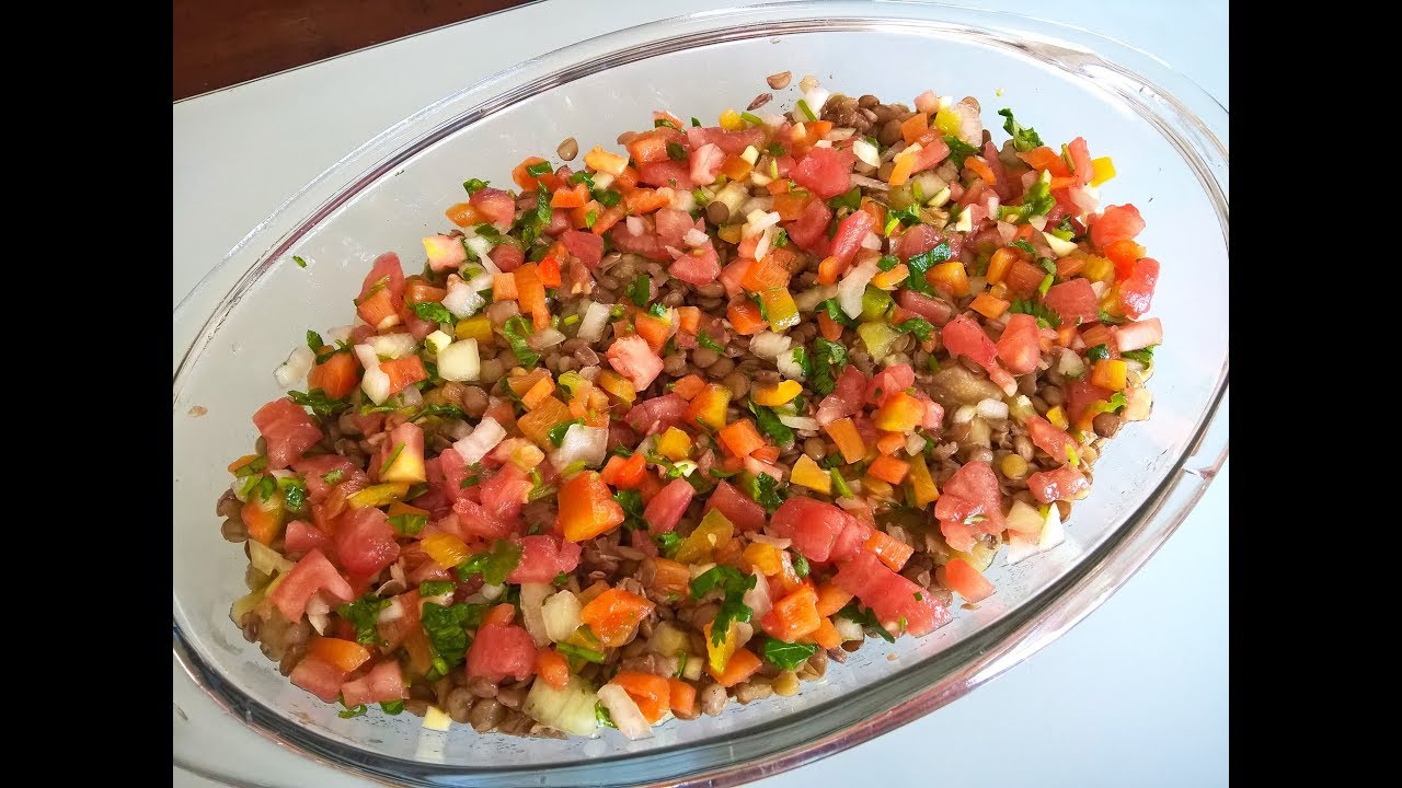 Salada de Berinjela e Lentilha