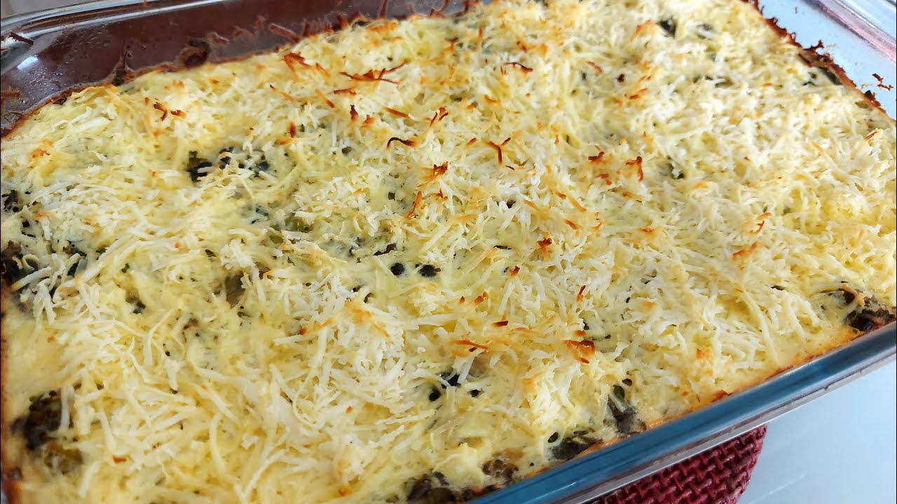 Brocolis em Camadas com Queijo Minas Gratinado