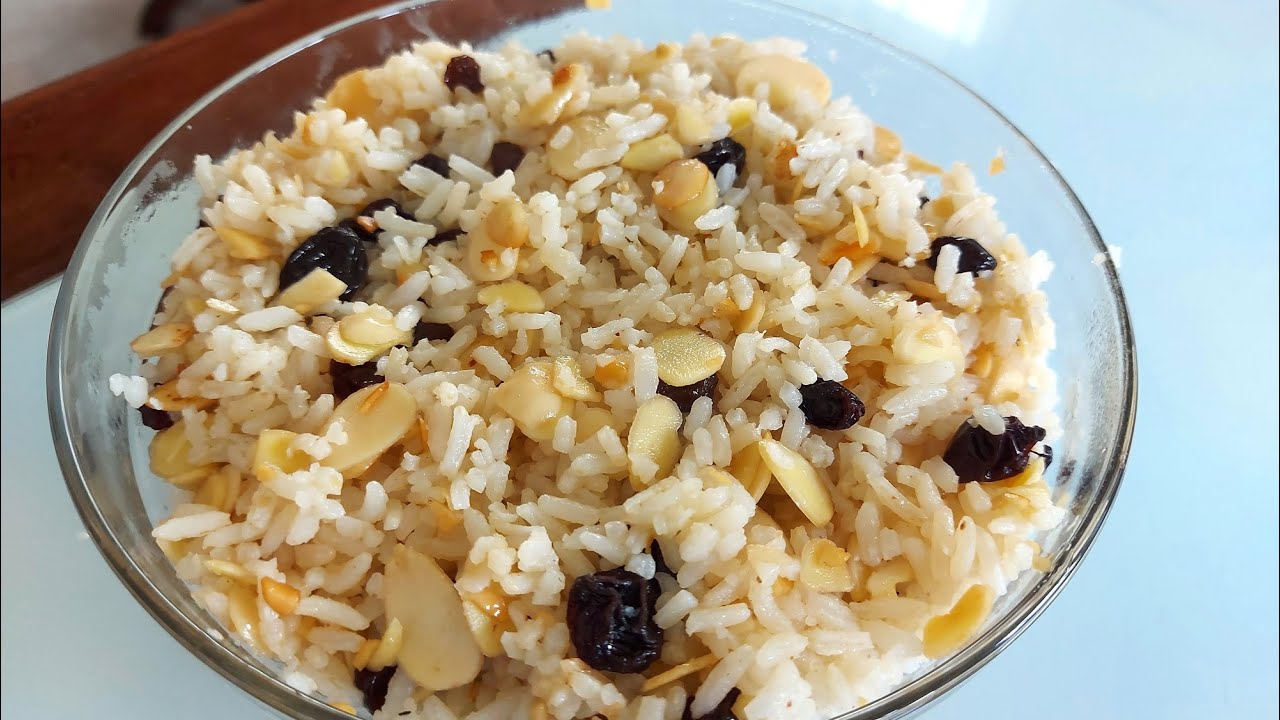 Arroz Especial com Amêndoas e Uvas Passas