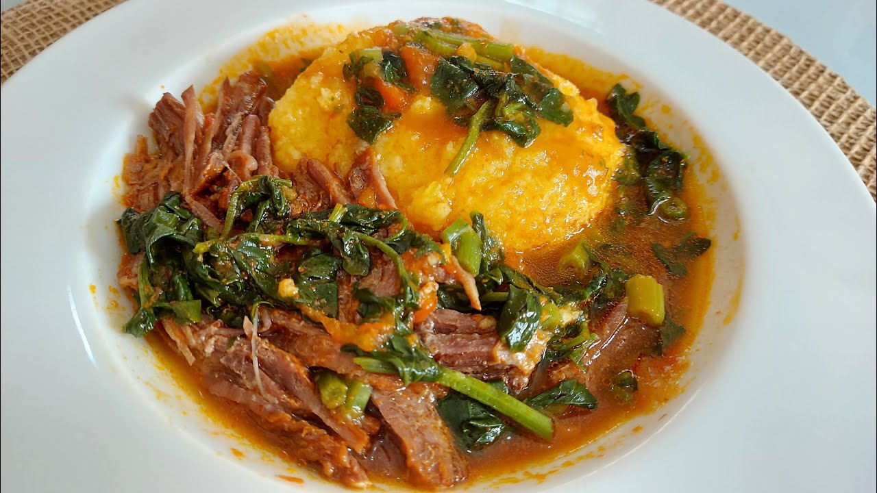 Costela Bovina com Polenta e Agrião