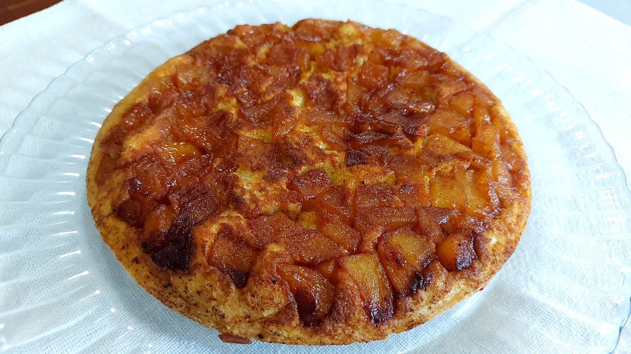 Bolo de Aveia com Maçã Caramelizada na Frigideira