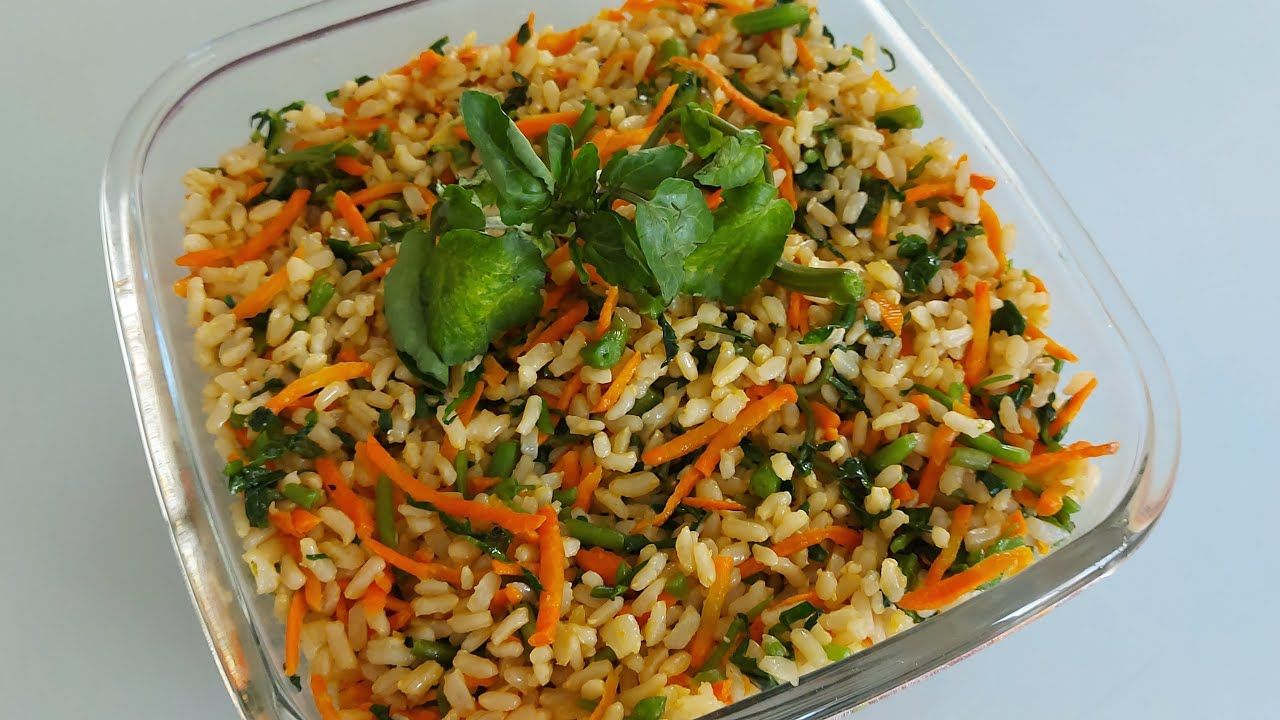 Arroz Integral com Agrião e Cenoura: Receita Simples, Colorida e Nutritiva