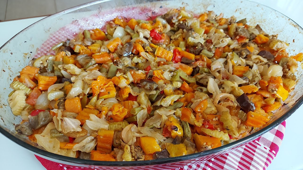 Legumes assados de forno