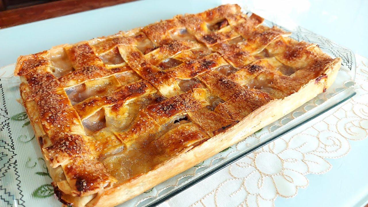torta de banana com massa de pastel