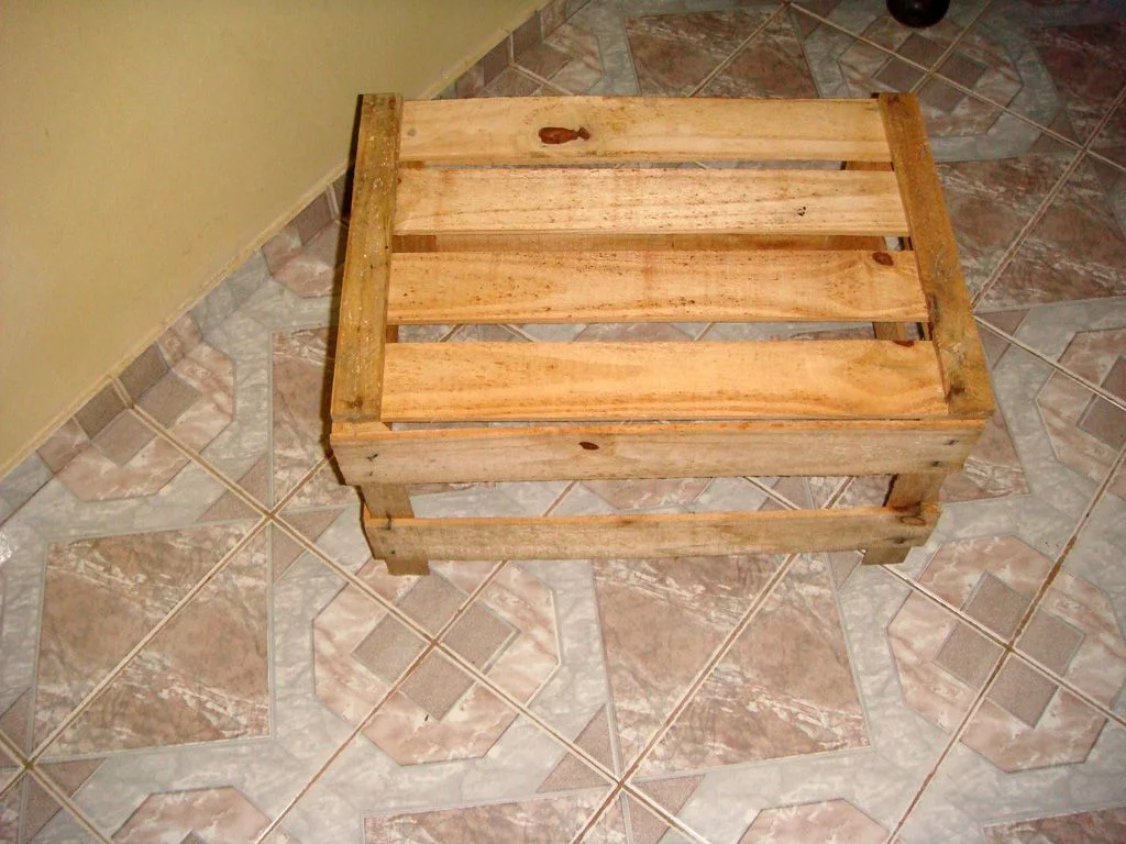 Reciclagem de caixote de bananas