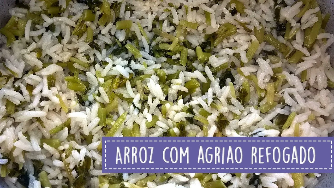 Arroz com Agrião Refogado