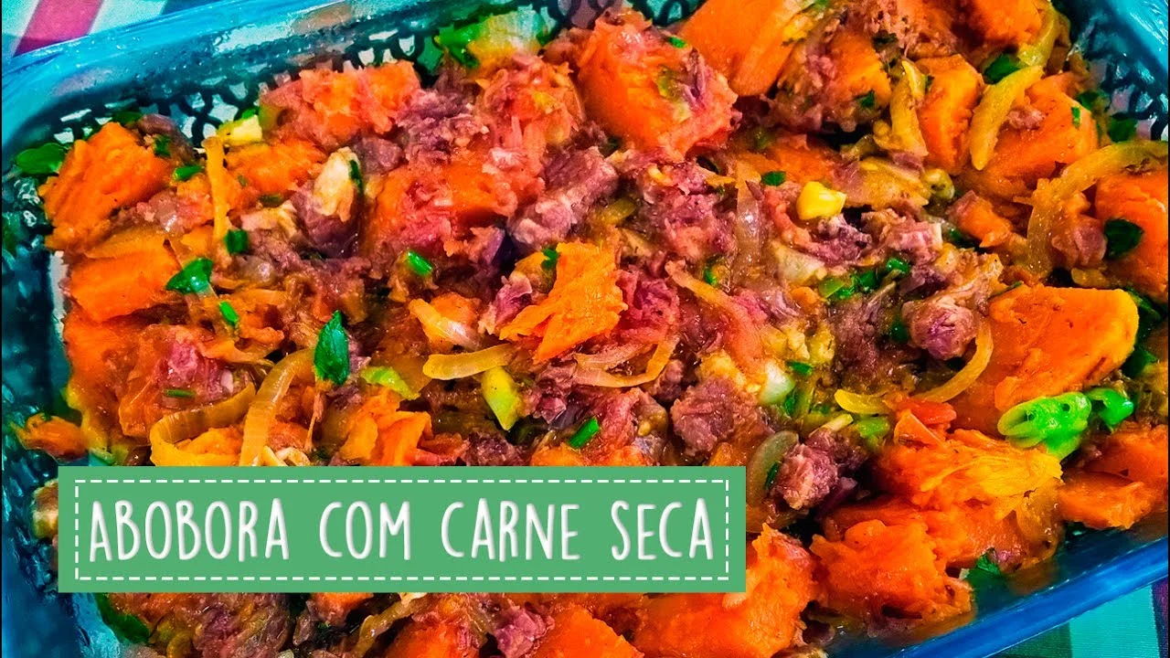 abobora com carne seca