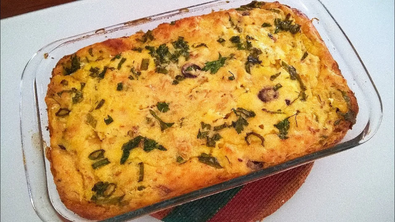 torta de bacalhau cremosa com batata e requeijão