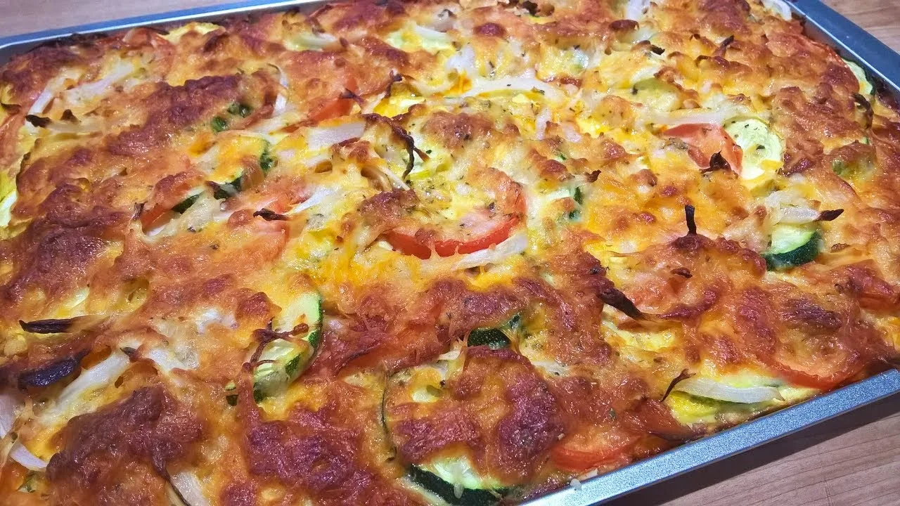 Torta de Abobrinha verde e Pepperoni