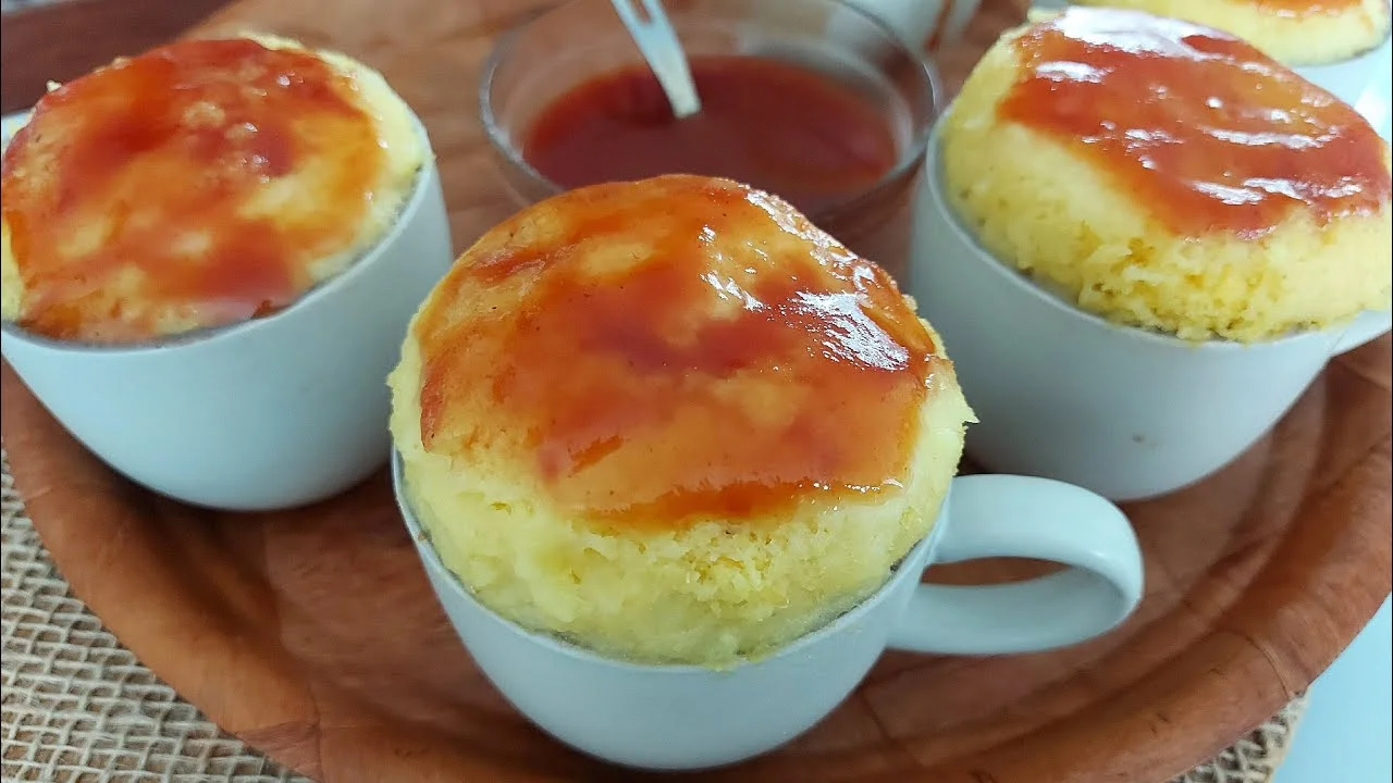 Bolo de Caneca de Milho com Goiabada no Vapor