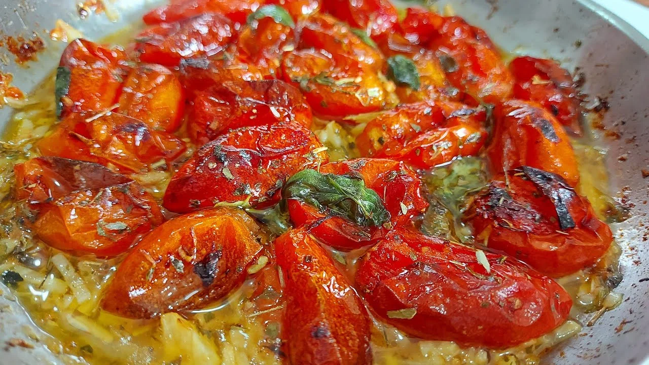 Tomatinhos assados na airfryer