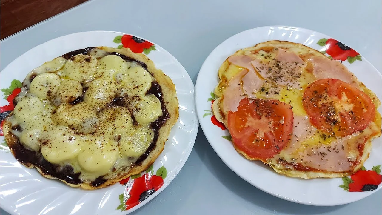 Pizza de Tortilha Doce ou Salgada na Frigideira